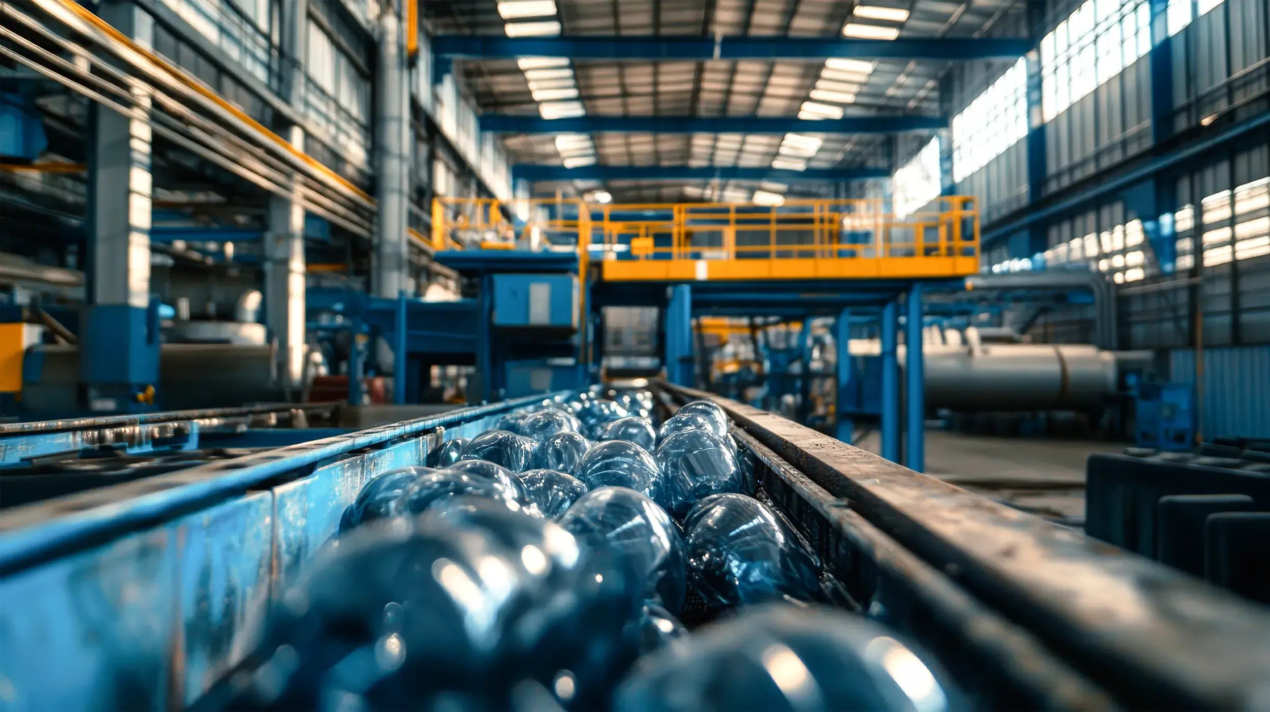 black-plastic-bottles-are-being-sorted-processed-conveyor-belt-bustling-recycling-facility-emphasizing-commitment-sustainability