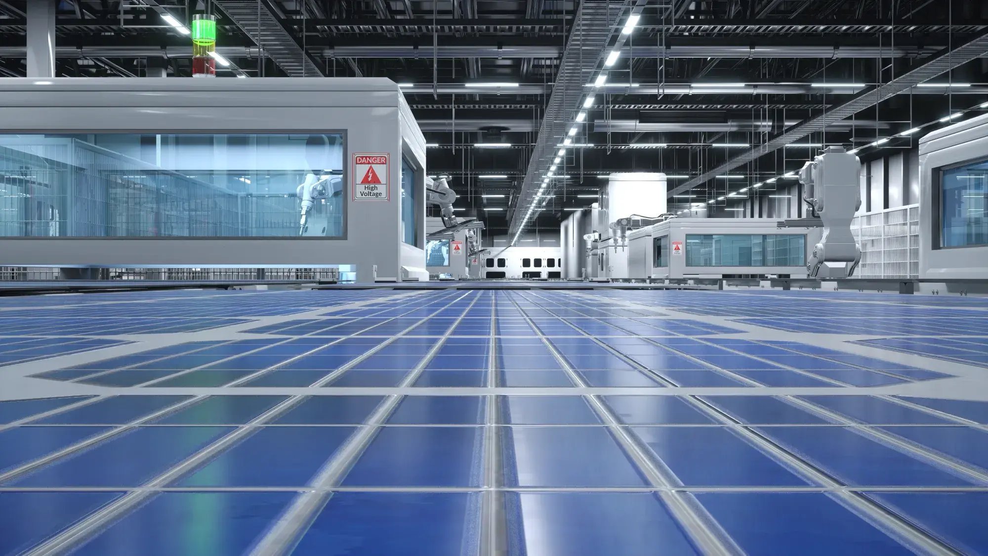 close-up-pv-cell-produced-manufacturing-warehouse-3d-illustration